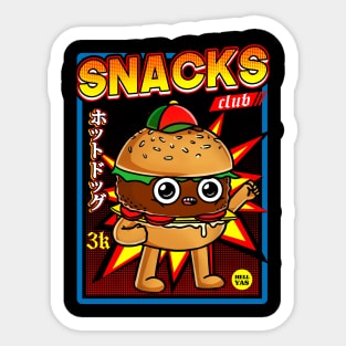 snack club burger Sticker